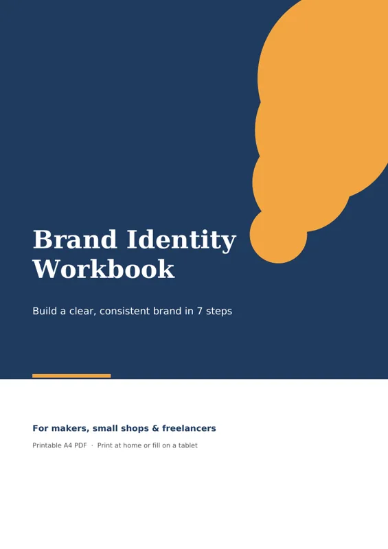 Cover of Brand Identity Workbook