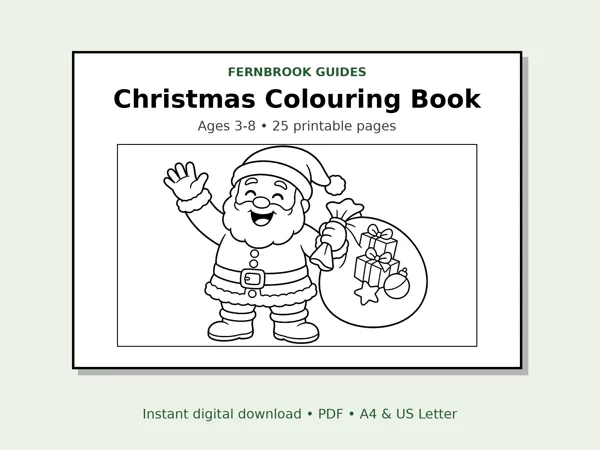 Cover of Christmas Colouring Book for Kids (Ages 3-8)