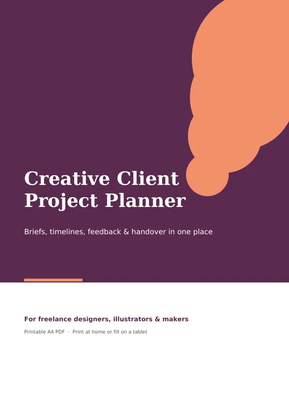 Cover of Creative Client Project Planner: Briefs, Quotes & Handover