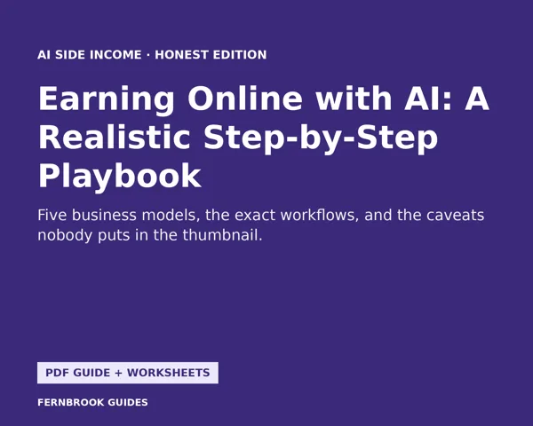 Cover of Earning Online with AI: A Realistic Step-by-Step Playbook