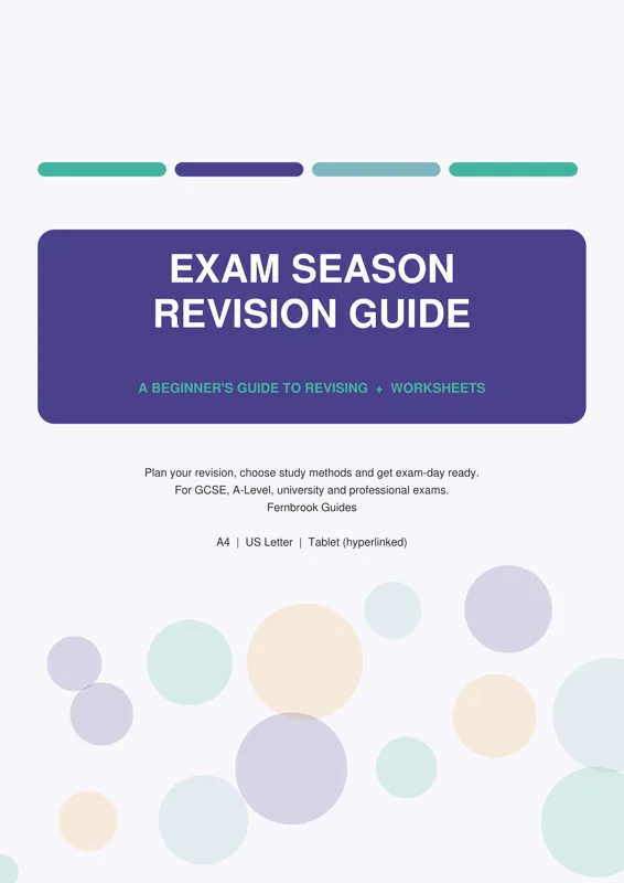 Cover of Exam Season: A Beginner's Guide to Revision
