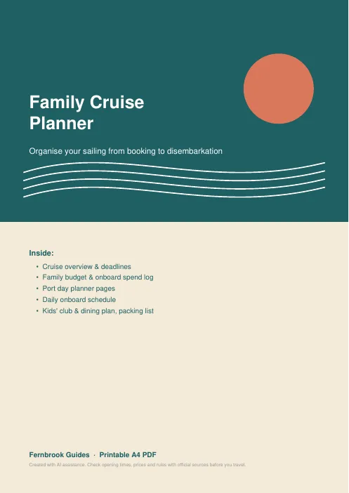 Cover of Family Cruise Planner