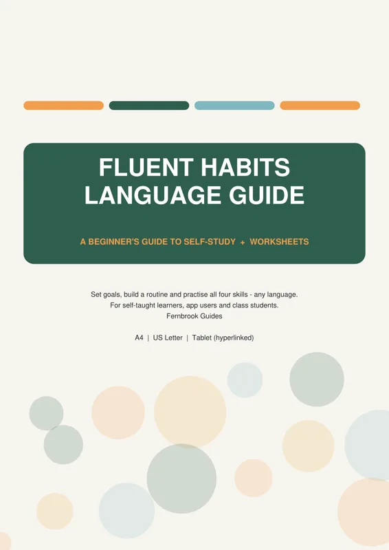 Cover of Fluent Habits: A Beginner's Guide to Learning a Language