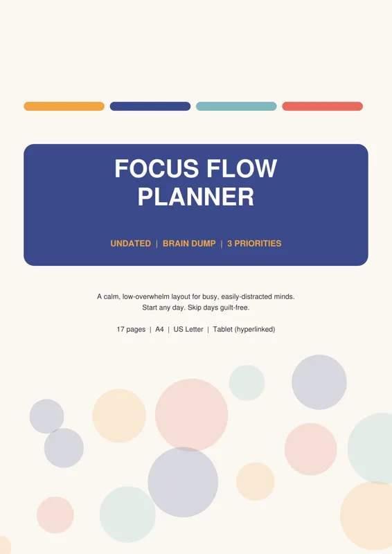 Cover of Focus Flow Undated Daily Planner