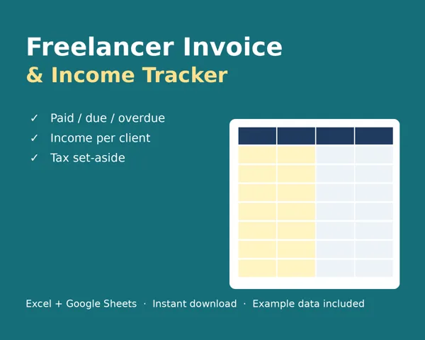 Cover of Freelancer Invoice & Income Tracker