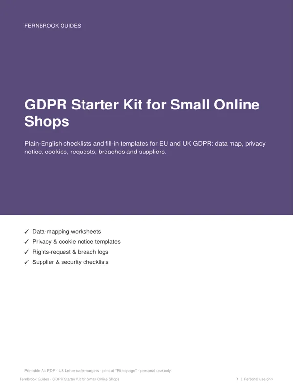 Cover of GDPR Starter Kit