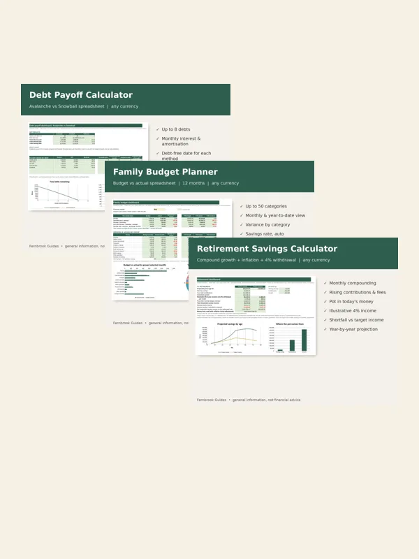 Cover of Money Spreadsheets Bundle