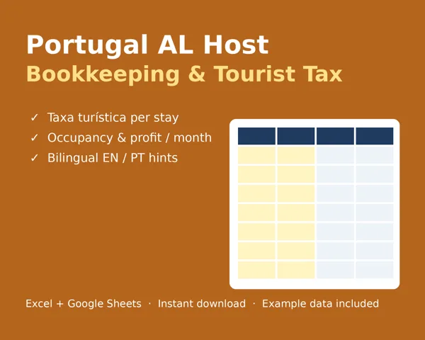 Cover of Portugal AL Host Bookkeeping & Tourist Tax Tracker