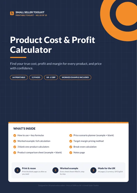 Cover of Product Cost & Profit Calculator
