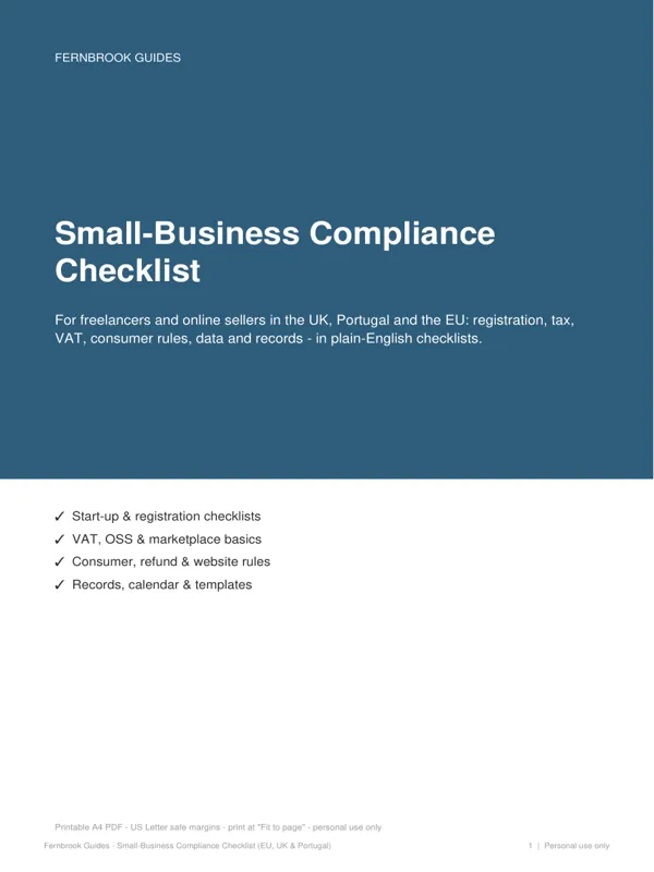 Cover of Small-Business Compliance Checklist