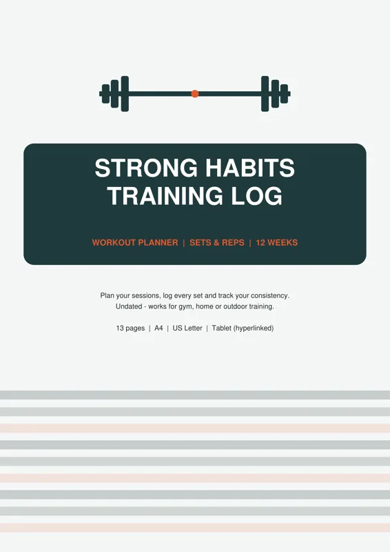 Cover of Strong Habits Training Log & Workout Planner