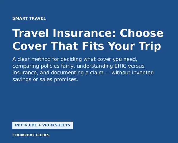 Cover of Travel Insurance: Choose Cover That Fits Your Trip