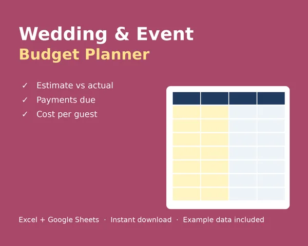 Cover of Wedding & Event Budget Planner