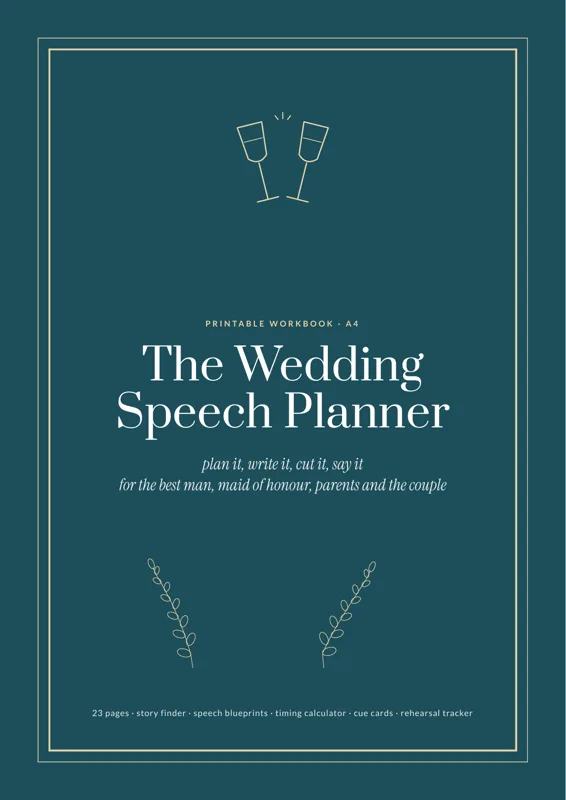 Cover of Wedding Speech Planner: Speech Workbook & Cue Cards